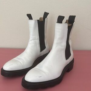 White and Black Chelsea Boots - Alexander Wang